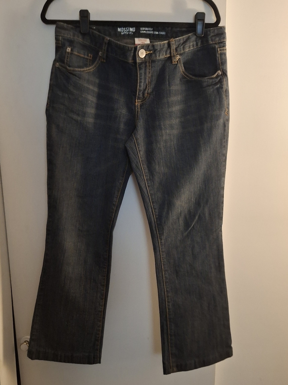 Mossimo Supply Co. Women's Dark Blue Crppped Bootcut Jeans